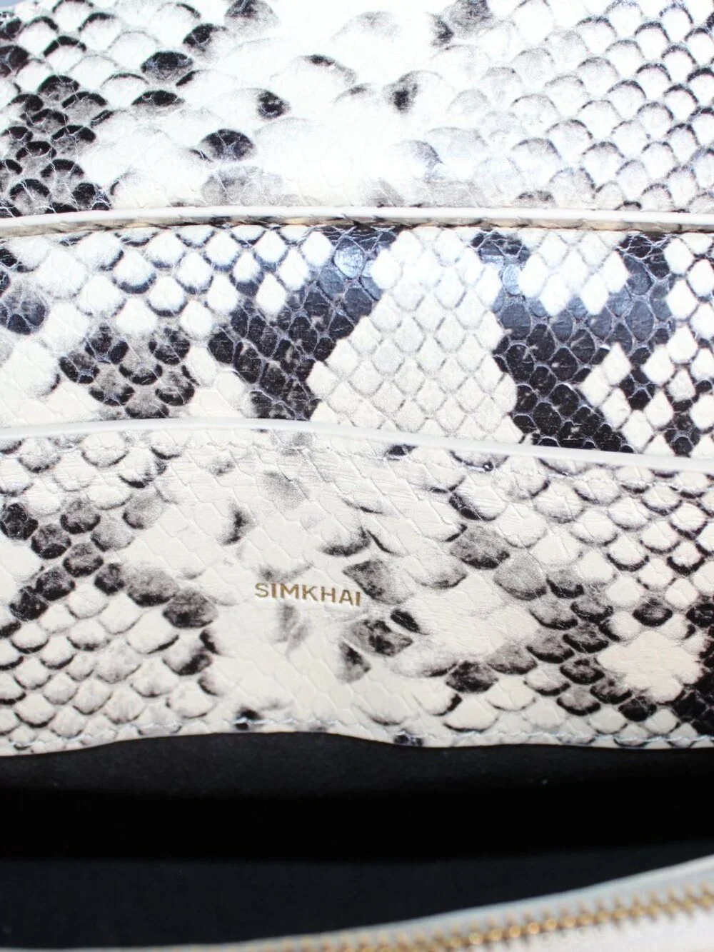 NEW Simkhai River Snake Print Leather Top Handle Shoulder Bag